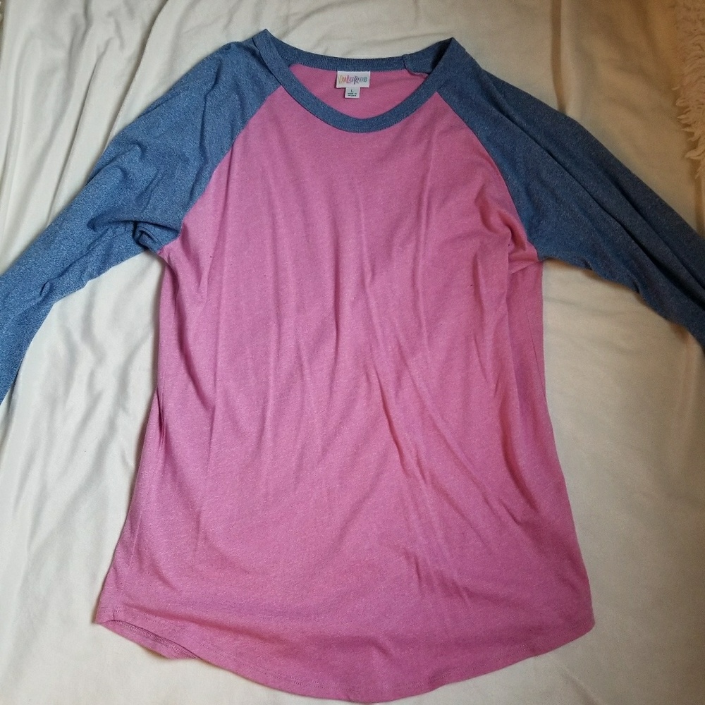 Pink and blue LuLaRoe shirt
